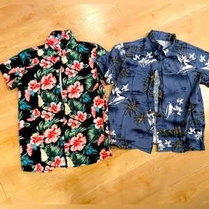 Hawaiian shirts, size small, size medium